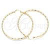 Argolla Extra Grande 02.213.0240.70 Oro Laminado, Diamantado, Tono Dorado
