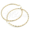 Argolla Extra Grande 02.213.0240.70 Oro Laminado, Diamantado, Tono Dorado