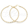 Argolla Extra Grande 02.213.0240.70 Oro Laminado, Diamantado, Tono Dorado