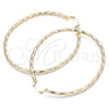 Argolla Grande 02.213.0240.60 Oro Laminado, Diamantado, Tono Dorado