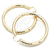 Argolla Extra Grande 02.213.0241.70 Oro Laminado, Diseño de Hueco, Diamantado, Tono Dorado