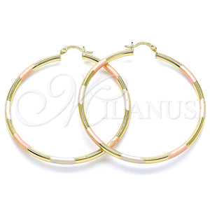 Argolla Grande 5.134.018.1.60 Oro Laminado, Pulido, Tres Tonos