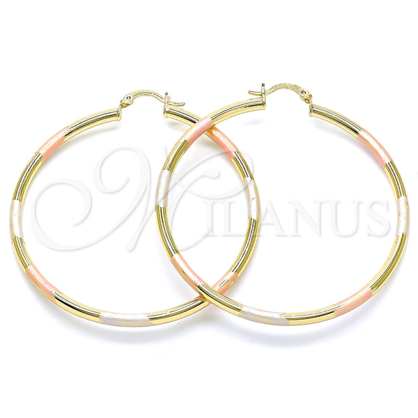 Argolla Grande 5.134.018.1.60 Oro Laminado, Pulido, Tres Tonos