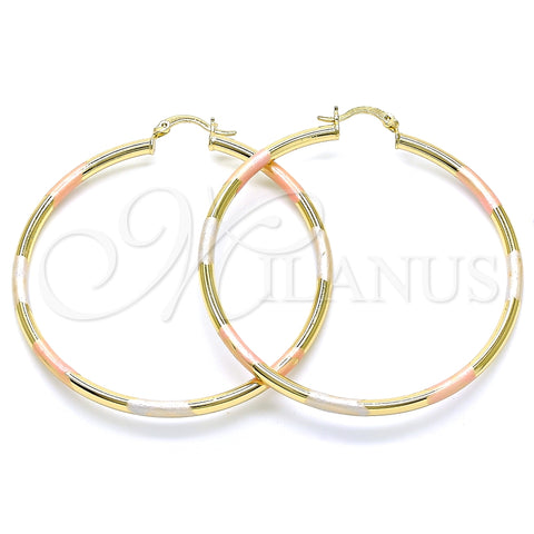 Argolla Grande 5.134.018.1.60 Oro Laminado, Pulido, Tres Tonos