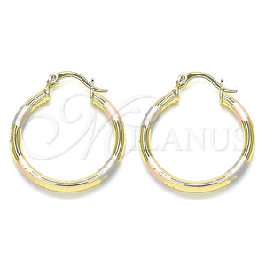 Argolla Mediana 5.134.024.2.30 Oro Laminado, Pulido, Tres Tonos