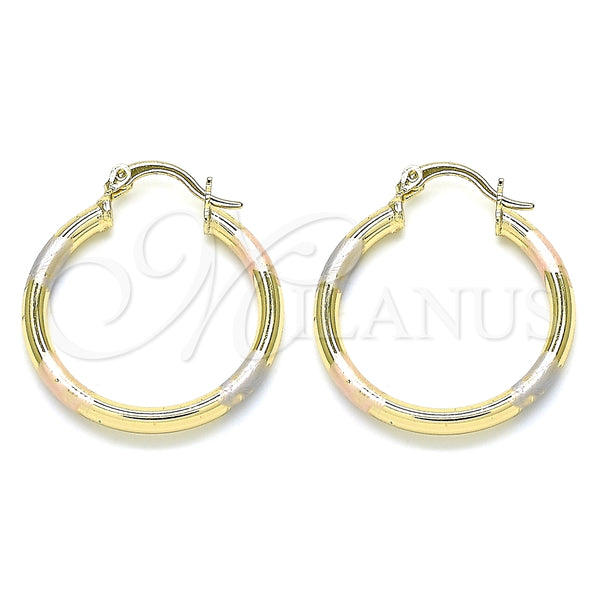 Argolla Mediana 5.134.024.2.30 Oro Laminado, Pulido, Tres Tonos