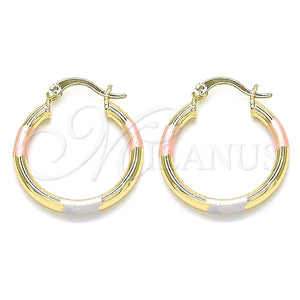 Argolla Pequeña 5.134.025.2.25 Oro Laminado, Pulido, Tres Tonos