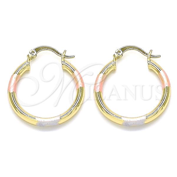 Argolla Pequeña 5.134.025.2.25 Oro Laminado, Pulido, Tres Tonos