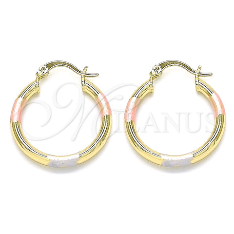 Argolla Pequeña 5.134.025.2.25 Oro Laminado, Pulido, Tres Tonos