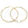 Argolla Extra Grande 02.213.0242.70 Oro Laminado, Diamantado, Tres Tonos