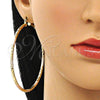 Argolla Extra Grande 02.213.0155.1.70 Oro Laminado, Diamantado, Tres Tonos