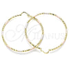 Argolla Extra Grande 02.213.0155.1.70 Oro Laminado, Diamantado, Tres Tonos