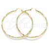 Argolla Extra Grande 02.213.0155.1.70 Oro Laminado, Diamantado, Tres Tonos