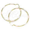 Argolla Grande 02.213.0242.60 Oro Laminado, Diamantado, Tres Tonos