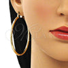 Argolla Grande 02.213.0242.1.60 Oro Laminado, Diamantado, Tono Dorado