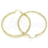 Argolla Grande 02.213.0242.1.60 Oro Laminado, Diamantado, Tono Dorado