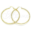 Argolla Grande 02.213.0242.1.60 Oro Laminado, Diamantado, Tono Dorado