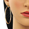 Argolla Grande 02.213.0155.1.60 Oro Laminado, Diamantado, Tres Tonos