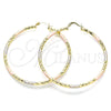Argolla Grande 02.213.0155.1.60 Oro Laminado, Diamantado, Tres Tonos