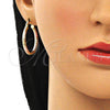 Argolla Mediana 02.213.0155.1.30 Oro Laminado, Diamantado, Tres Tonos