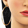 Argolla Extra Grande 02.213.0244.70 Oro Laminado, Diamantado, Tres Tonos