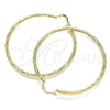Argolla Grande 02.213.0244.1.60 Oro Laminado, Diamantado, Tono Dorado