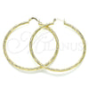 Argolla Grande 02.213.0244.1.60 Oro Laminado, Diamantado, Tono Dorado