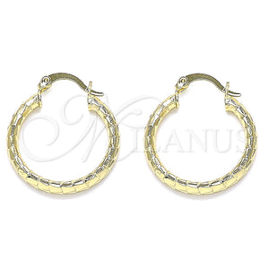 Argolla Pequeña 02.213.0243.1.25 Oro Laminado, Diamantado, Tono Dorado