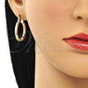 Argolla Pequeña 02.213.0244.25 Oro Laminado, Diamantado, Tres Tonos