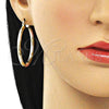 Argolla Mediana 02.213.0244.40 Oro Laminado, Diamantado, Tres Tonos