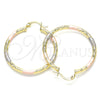Argolla Mediana 02.213.0245.40 Oro Laminado, Diamantado, Tres Tonos