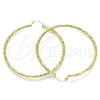 Argolla Grande 02.213.0245.1.60 Oro Laminado, Diamantado, Tono Dorado