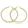 Argolla Grande 02.213.0245.1.60 Oro Laminado, Diamantado, Tono Dorado