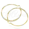 Argolla Extra Grande 02.213.0245.70 Oro Laminado, Diamantado, Tres Tonos