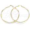 Argolla Extra Grande 02.213.0245.70 Oro Laminado, Diamantado, Tres Tonos