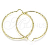 Argolla Extra Grande 02.213.0245.1.70 Oro Laminado, Diamantado, Tono Dorado
