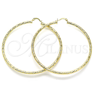 Argolla Extra Grande 02.213.0245.1.70 Oro Laminado, Diamantado, Tono Dorado