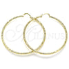 Argolla Extra Grande 02.213.0245.1.70 Oro Laminado, Diamantado, Tono Dorado