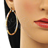 Argolla Grande 02.213.0245.50 Oro Laminado, Diamantado, Tres Tonos