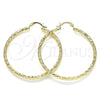 Argolla Grande 02.213.0245.1.50 Oro Laminado, Diamantado, Tono Dorado