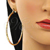 Argolla Extra Grande 02.213.0156.1.70 Oro Laminado, Diamantado, Tres Tonos