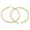 Argolla Extra Grande 02.213.0156.1.70 Oro Laminado, Diamantado, Tres Tonos