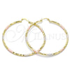 Argolla Extra Grande 02.213.0156.1.70 Oro Laminado, Diamantado, Tres Tonos