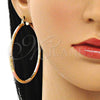 Argolla Grande 02.213.0246.60 Oro Laminado, Diamantado, Tres Tonos