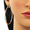 Argolla Grande 02.213.0156.1.60 Oro Laminado, Diamantado, Tres Tonos
