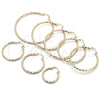 Argolla Grande 02.213.0156.1.60 Oro Laminado, Diamantado, Tres Tonos