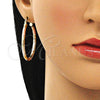Argolla Mediana 02.213.0156.1.40 Oro Laminado, Diamantado, Tres Tonos