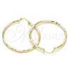 Argolla Grande 02.213.0156.1.50 Oro Laminado, Diamantado, Tres Tonos