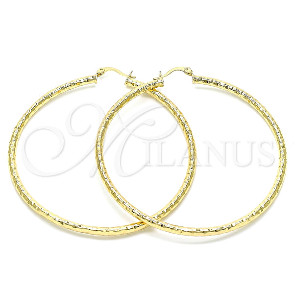 Argolla Extra Grande 02.213.0150.70 Oro Laminado, Diamantado, Tono Dorado