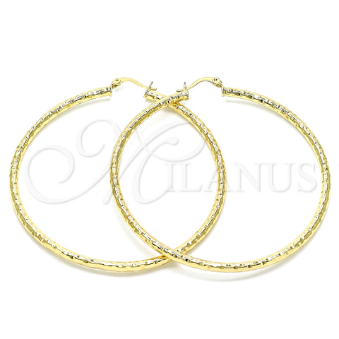 Argolla Extra Grande 02.213.0150.70 Oro Laminado, Diamantado, Tono Dorado